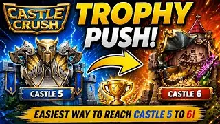 (Castle crush) castle 5 to 6 trophy push using storm elemental