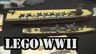 LEGO USS Johnston and USS Sangamon WWII Ships | World War Brick 2017