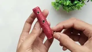 Diy cute key shain using waste thread Spool🥰/easy key shain diy/key shain making Diy/homemade