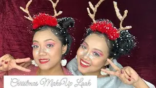 Glitter Glam CHRISTMAS Makeup with my sister || MANIPURI || DAYANI 2019
