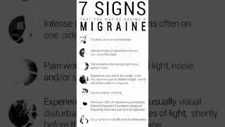 # Sign of Migrain.