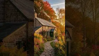 Cozy Cottage and Autumn colors 🍂 #shorts #slowliving #autumn #english #breakfast #dramatic