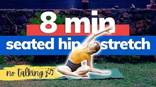 No talking 🎶 Quick Seated Yoga To Release Hips & Lower Back | under 10 minutes yoga stretch