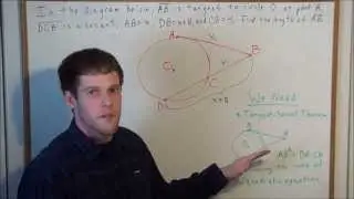 Tangent Secant Theorem (with quadratic expressions) - Geometry