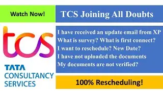 TCS Rescheduling related all doubts answered | Comments discussion | Location, Date, Survey #jobs #1