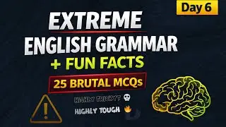 Extreme English Grammar Quiz with Fun Facts | 25 Brutal MCQs for Advanced Learners | Day 6