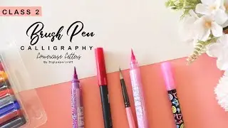 Brush Pen Calligraphy A&ndash;Z ✍️ Lowercase Letters Tutorial | 💛 Class 2 #CalligraphyForBeginners