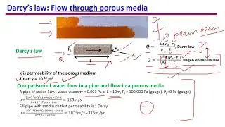16. Single phase flow in a reservoir: Darcy's law