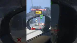Icy road and lane changes #shorts #trending #car