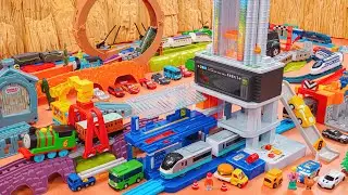 Plarail Shinkansen ☆ Construction Large 2-level Station Big Dome Roof | Thomas Launch & Loop Train
