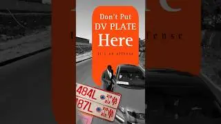 Don&rsquo;t Put your DV plate here. It&rsquo;s a crime ‼️‼️‼️‼️‼️