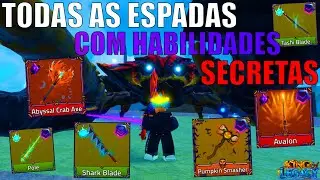 TODAS AS ESPADAS COM HABILIDADES SECRETAS NO KING LEGACY! (Showcase e como ativar as passivas)