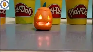 How To Make Play Doh Halloween Pumpkin Halloween Decorations Toys Хэллоуин Тыква Плей До