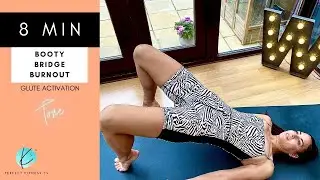 8 MIN Booty Bridge Burnout | How to Activate Lazy Glutes | Glute Activation