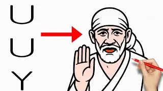 UUY turns into Saibaba drawing || Easy Saibaba drawing