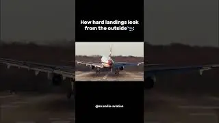 Hard Landings look like from different views💀💀#aviation #hardlanding #shorts #funny