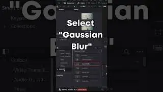 Cool and easy blur in Davinci Resolve 18 #shorts #davinciresolve #tutorial