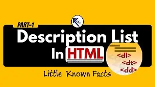Description List in HTML  Part 1