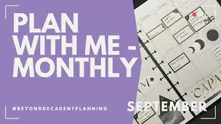 Plan with me! | Classic Vertical Happy Planner | Monthly for September | Sophisticated Stargazer