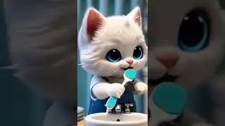 Kucing imut ini pintar sikat gigi//!!🥰🥰🥳#cat #cute #kucing #animasikucing #funnyvideo