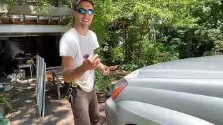 How to remove old brittle clear plastic bra from car!