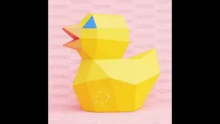 Low poly Duck, model creation process for papercraft