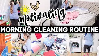 🔆PRODUCTIVE MORNING CLEANING ROUTINE - Almost WHOLE HOUSE CLEANING MOTIVATION + CLEANING TIPS