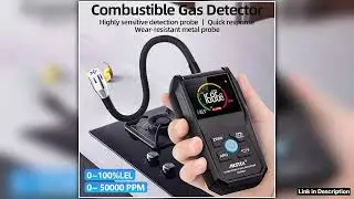 Gas Leak Detector Analyzer Methane Flammable 50000 PPM 100 LEL Combustible Natural Tester LCD Scree