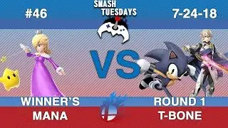RAID Tuesdays #46 - SSB4 - Mana (Rosa) vs T-Bone (Sonic,Corrin) - Winner's Round 1