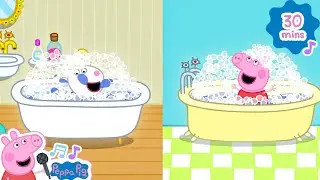 Animal Bath Time Song! 🫧🐷🎵🐑 | Kids Songs & Nursery Rhymes | Peppa Pig Cartoon | Peppa Pig Music