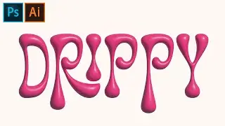 Easy 3D Inflated Drip Type in Illustrator & Photoshop