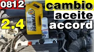 2008 2012 honda accord 2.4 cambio de aceite