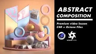 Abstract Composition Cinema 4D Octane Render