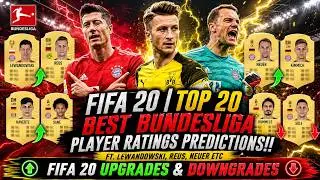 FIFA 20 | TOP 20 BEST BUNDESLIGA PLAYER RATINGS!! FT. LEWANDOWSKI, REUS, NEUER ETC(FIFA 20 UPGRADES)