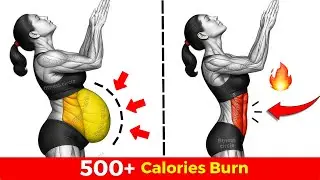 🔥 Burn 500+ Calories in 30 Min💦 HIIT Full Body Standing Workout (No Jumping) - Gentle Belly Fat Loss