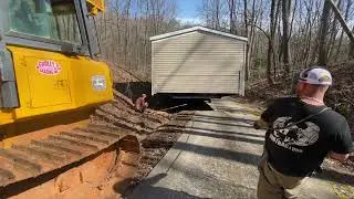 Assisting With Our John Deere 700J moving a modular home in Travelers Rest, SC!!!