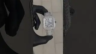 Iced Out Cartier Watch Arabic Dial 🇦🇪 Full VVS Diamond Watch