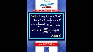 Force and Motion || IIT&JEE Questions NO 12 || IX Class