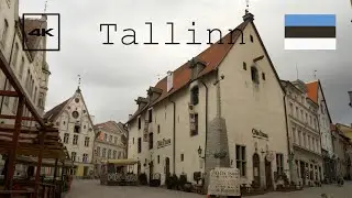 Tallinn, Estonia city walk. 4k tour through old town.