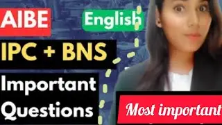 Important section of IPC &  BNS #Law