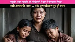 लड़की और उसकी माँ को ससुराल वालों ने घर से निकाल दिया — अरबपति के आने से सभी स्तब्ध रह गए।