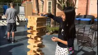 Playing Life-Size Jenga