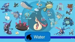All Water Type Pok&eacute;mon