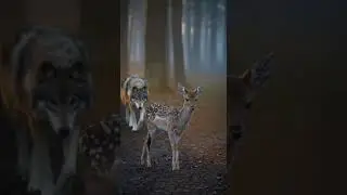 The Wolf That Refused to Hunt 🐺🦌  Unbelievable Wild Moment #animalencounter #animals #funnyanimals