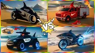BRAINROT MOTORBIKE🆚BRAINROT FIRE TRUCK🆚BRAINROT OFF-ROAD CAR🆚BRAINROT MOTORBIKE - Tiles Hop EDM Rush