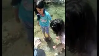 Laughs and Splashes:Watch Kids' Funny and Playful Games in the River Water#funnygirlsvideo #shorts