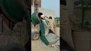concrete mixing with One bag concrete mixer #shorts #engineer #zahid #zab #construction #concrete
