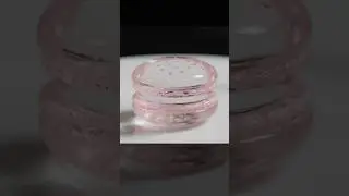 Slicing a Crystal Glass Awayuki Strawberry Macaron w/ a Dessert Knife | ASMR #asmr #asmrsounds #food