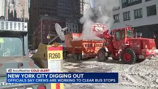New York City digging out and melting snow piles