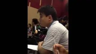 Sleepy guy in a lecture
